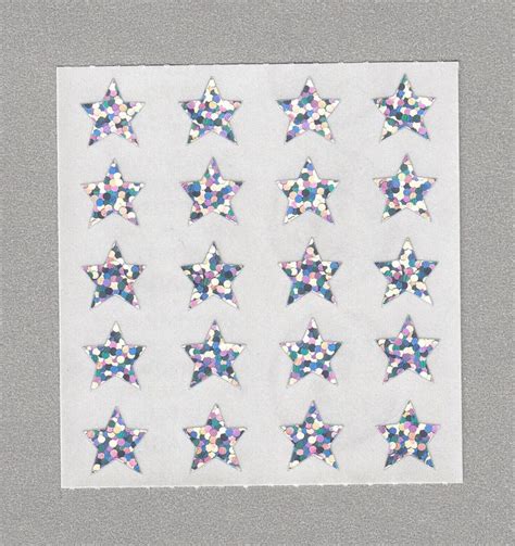 Sandylion Glitter Silver Stars Stickers Rare Vintage PM317 | Star stickers, Sticker collection ...