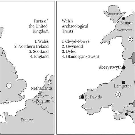 Map Of North East Wales Showing Administrative Boundaries Principal