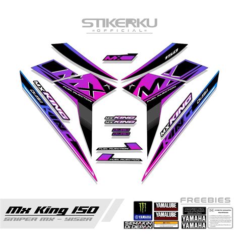 Jual STRIPING MX KING 150 MOTIF 47 MXK YAMAHA SNIPER 150 MXi