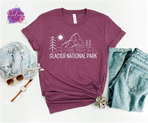 Glacier National Park Shirt Camping Shirt For Women Montana Etsy