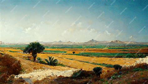 Premium Photo | Tunisia city painting illustration tunisia landmarks art