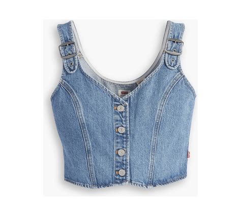 Charlie Denim Crop Top Medium Wash Levis® Us