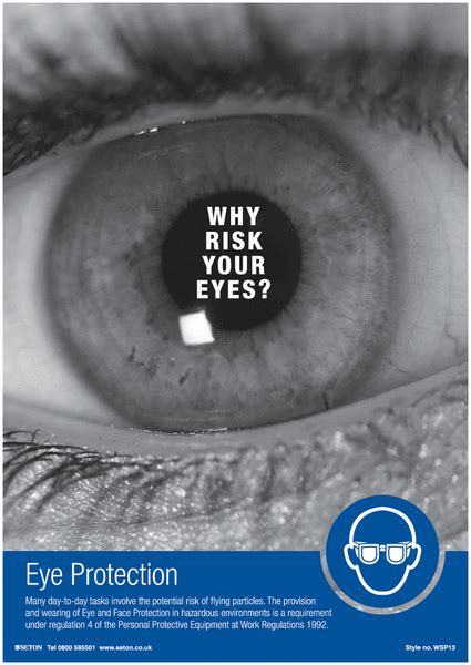 Why Risk Your Eyes Safety Posters Seton