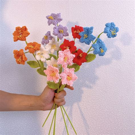 Sunny Delight: Handcrafted Crochet Alstroemeria Aurantiaca Stake for a