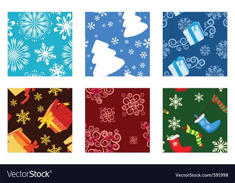 Christmas Textures Royalty Free Vector Image Vectorstock