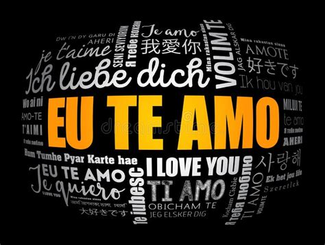 Eu Te Amo I Love You In Portuguese Love Heart Stock Illustration