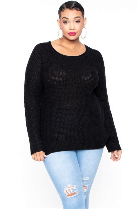 Plus Size Ribbed Knit Sweater Black Ribbed Knit Sweater Knitted