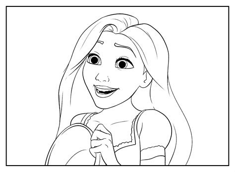 Desenho Para Colorir Da Rapunzel - 8