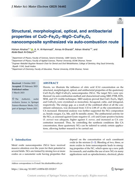 Structural Morphological Optical And Antibacterial Properties Of Cuo