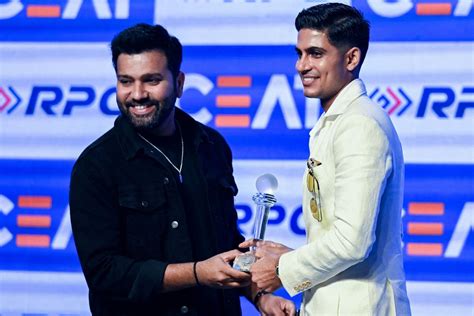 Rohit Sharma Presents Shubman Gill With The Indian International Player