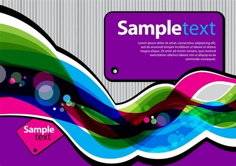 Decorative Banner Template Colorful Dynamic Curves Shapes Vectors