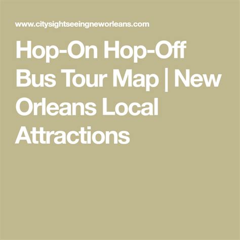 New Orleans Hop On Hop Off Map - Maping Resources