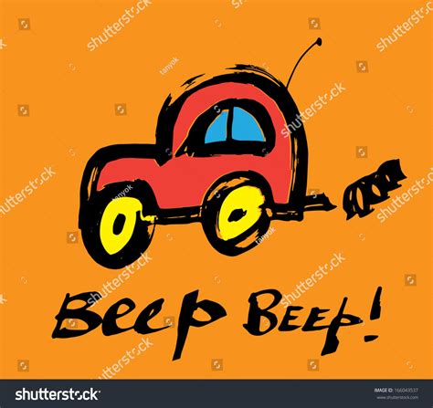 Beep Beep Car Stock Vector (Royalty Free) 166043537