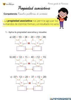 Propiedad asociativa Idioma español o castellano Curso nivel Primer