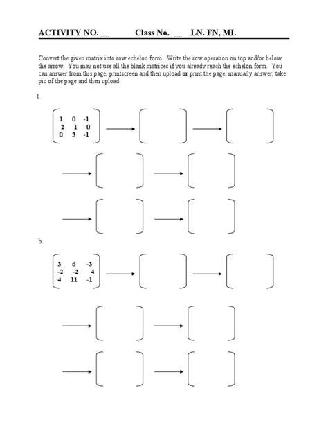 Row Echelon Form | PDF