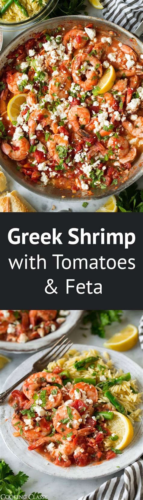 Greek Shrimp with Tomatoes and Feta - Cooking Classy