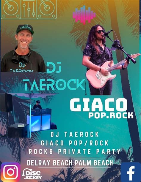 Dj Taerock Rocks With Giaco Poprock Private Party Delray Beach