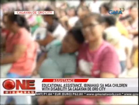 One Mindanao Mga Batang Pwd Binigyan Ng Educational Assistance One