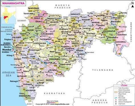 Maharashtra map map of maharashtra state districts information and ...