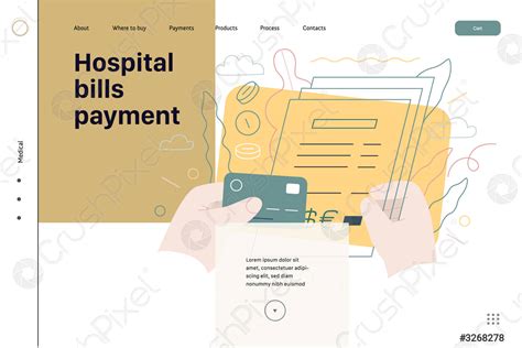 Medical insurance template - hospital bills payment Modern flat vector - stock vector 3268278 ...