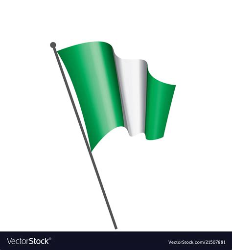 Nigeria flag Royalty Free Vector Image - VectorStock