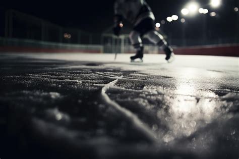 Premium Photo | A person gracefully glides across an ice rink under the ...