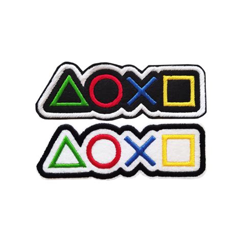 PlayStation Symbols Embroidered Patch Iron On Bling Handmade