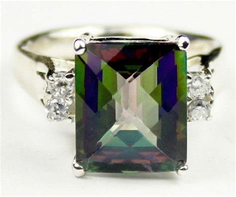 Mystic Fire Topaz 925 Sterling Silver Ring Sr183 Etsy Mystic Fire