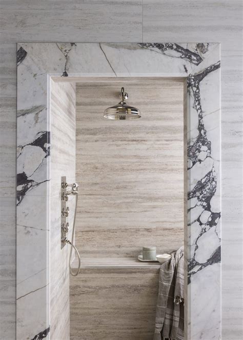 Tivoli Sand Linear Matt Stone Effect Porcelain Tile Mandarin Stone