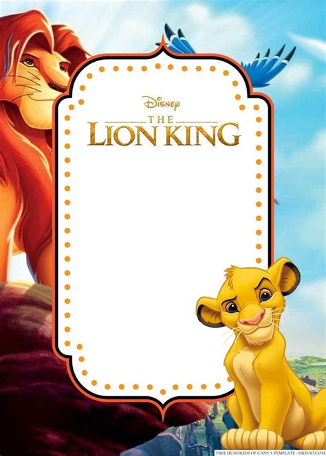 Free Lion King Birthday Invitation Templates