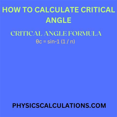 How to Calculate Critical Angle