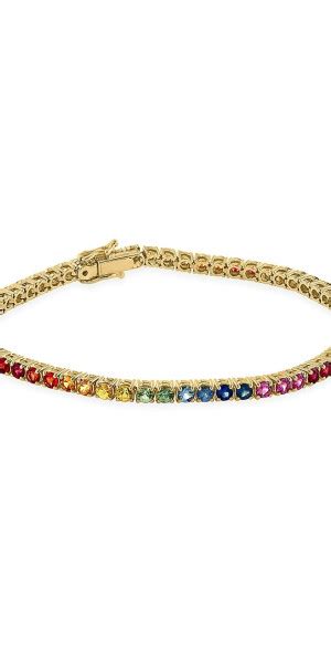 Saks Fifth Avenue Collection Womens 14k Yellow Gold And Rainbow