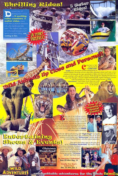 Wild Adventures Map and Brochure (2001 - 2024) | ThemeParkBrochures.net