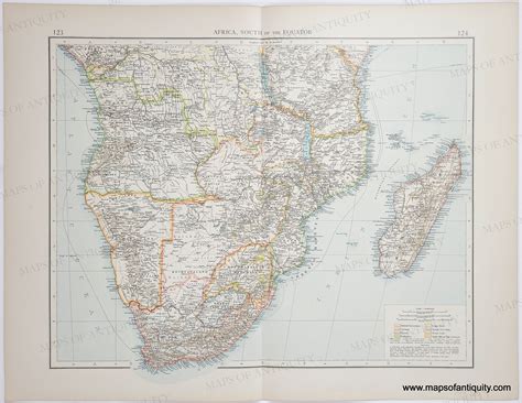 1900 - Africa, South of the Equator - Genuine Antique Map – Maps of