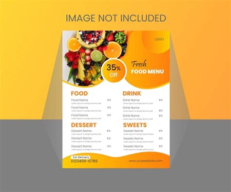 Premium Vector Food Menu Design Vector Template For Restaurant