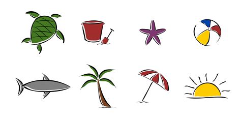 Beautiful tropical beach Royalty Free Vector Image - Clip Art Library