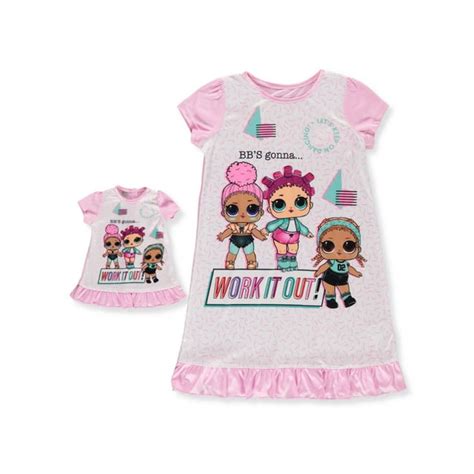 Lol Surprise Girls Nightgown With Doll Outfit Big Girls