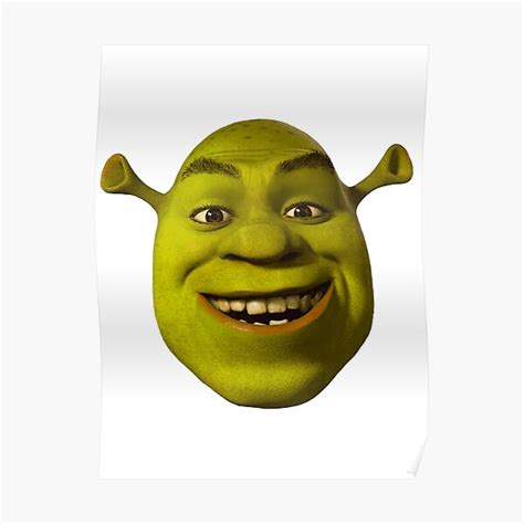shrek face poster  sale  zicasocreations redbubble