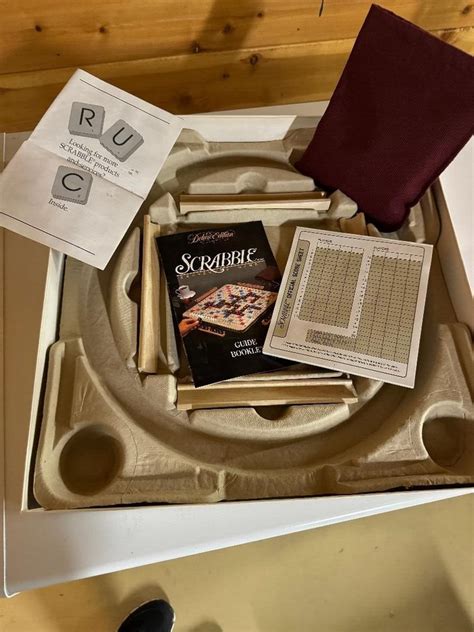 Vintage Scrabble Deluxe Edition Turntable Crossword Board Game Ebay