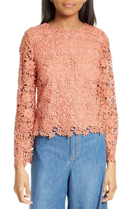 Alice Olivia Pasha Bell Sleeve Lace Top Nordstrom Lace Bell