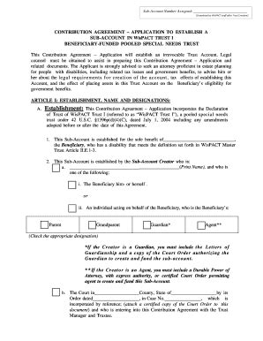 Fillable Online Wispact Subaccount Number Assigned Completed By