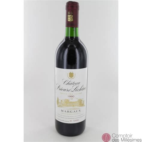 Château Prieuré Lichine 1990 Margaux 4ème Grand Cru Classé Prix