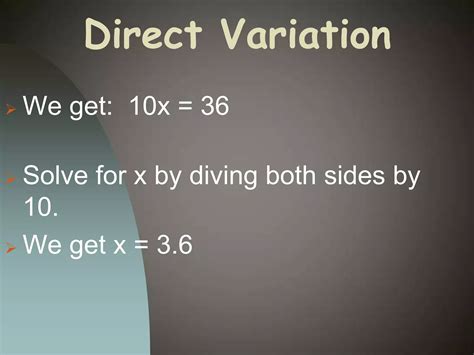 Direct And Inverse Variations PPT