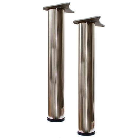 2x Noga Meblowa do Stołu Blatu Biurka Metalowa Regulacja 710mm Inox A1