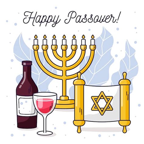 Free Vector Flat Design Happy Passover Festival