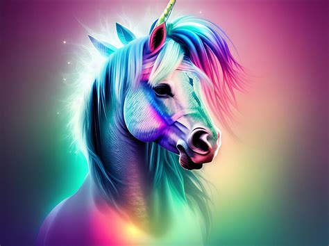 Unicorn Wallpaper Unicorn Digital Ai Art Stock Photo At Vecteezy