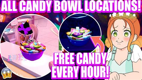 All Candy Bowl Locations In Royalloween 2023 Free Candy Every Hour 🏰 Royale High Youtube