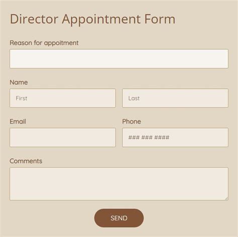 Free Online Appointment Form Templates 123formbuilder