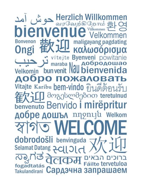 Welcome In Different Languages Printable