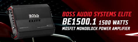 Boss Audio Elite Be1500 1 1500 Watt Class A B Monoblock Amplifier Mx Belleza